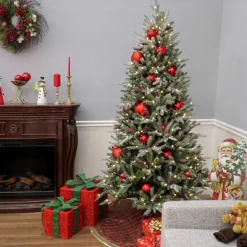 Best National Tree Company 7 ft. Pre-Lit Snowy Olallie Pine Tree with LED Lights