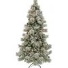 Outlet National Tree Company 6.5 ft. Pre-Lit Snowy Yorkshire Tree with Clear Incandescent Lights