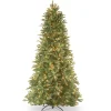 National Tree Company 7.5 ft. Pre-Lit Tiffany Fir Slim Tree with Clear Lights