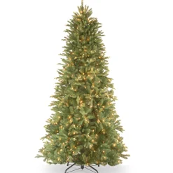 National Tree Company 7.5 ft. Pre-Lit Tiffany Fir Slim Tree with Clear Lights