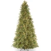 Clearance National Tree Company 12 ft. Pre-Lit Tiffany Fir Slim Tree with Clear Lights