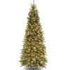 Clearance National Tree Company 10 ft. Pre-Lit Tiffany Fir Slim Tree with Clear Lights