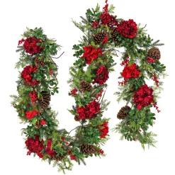 Outlet National Tree Company 9 ft. Pre-Lit Vienna Waltz Decorated Garland with LED Lights