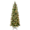 Hot National Tree Company 6 ft. Pre-Lit Virginia Pine Mixed Slim Tree with Warm White LED Lights