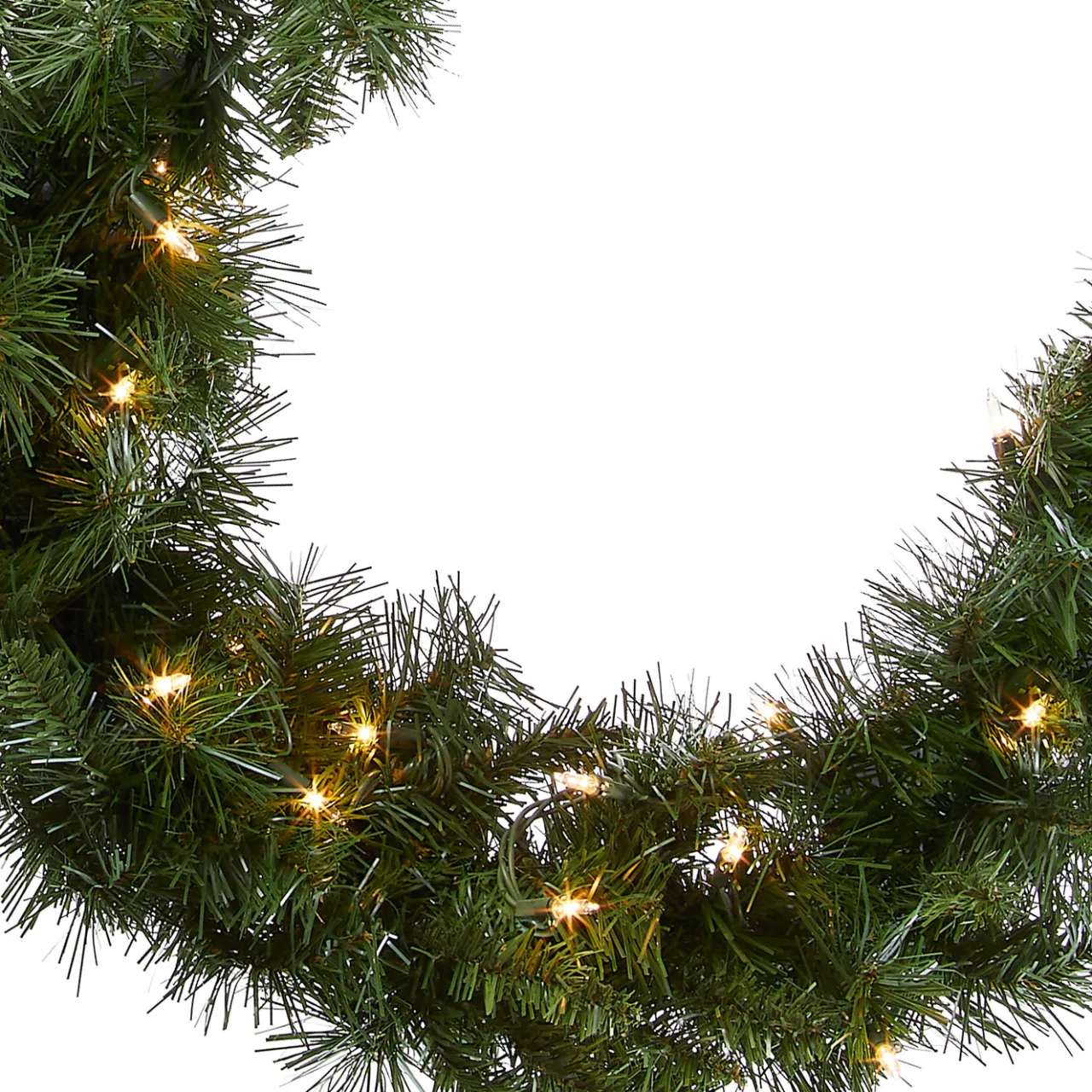 Online National Tree Company 9 ft. Pre-Lit Winchester Pine Garland with Clear Lights