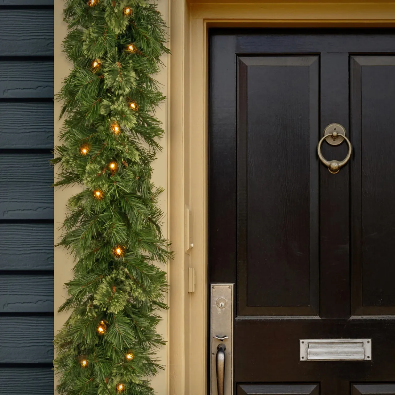 Outlet National Tree Company 9 ft. Pre-Lit Wispy Willow Garland with Clear Lights