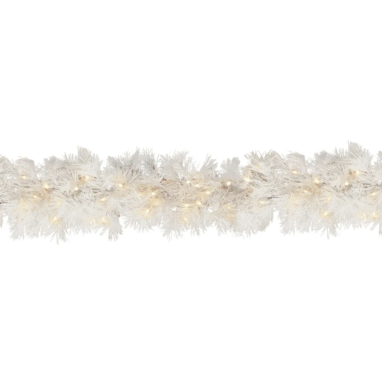 Hot National Tree Company 9 ft. Pre-Lit Wispy Willow White Garland with Clear Lights