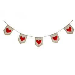 Sale National Tree Company 6 ft. Red Hearts Jute Garland