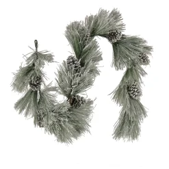 Outlet National Tree Company 7 ft. Snowy Long Needle Plastic Garland