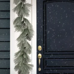 Outlet National Tree Company 7 ft. Snowy Long Needle Plastic Garland