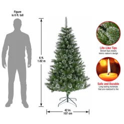 Discount National Tree Company 6 ft. Snowy Sierra Spruce Tree