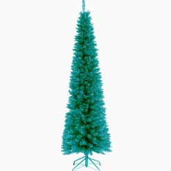Clearance National Tree Company 6 ft. Tinsel Collection Turquoise Tree
