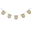 National Tree Company 6 ft. Valentine's Jute Garland with Natural & White Hearts