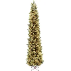 Outlet National Tree Company 10 ft.Pre-Lit Carolina Pine Slim Tree with Clear Lights