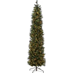 Outlet National Tree Company 10 ft.Pre-Lit Carolina Pine Slim Tree with Clear Lights