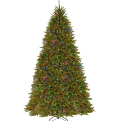 Hot National Tree Company 10 ft.Pre-Lit Dunhill Fir Tree with PowerConnect Dual Color LED Lights