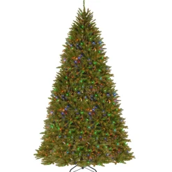 Hot National Tree Company 10 ft.Pre-Lit Dunhill Fir Tree with PowerConnect Dual Color LED Lights