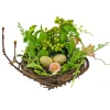 Hot National Tree Company 6 in. Blossom Bird's Nest Table Decoration Decorated with Easter Eggs
