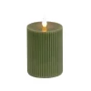 Sale National Tree Company 4 in. by 6 in. HGTV Home Collection Flameless Georgetown Pillar Candle, Dk Green