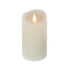 New National Tree Company 3 in. by 7 in. HGTV Home Collection Flameless Heritage Pillar Candle, Ivory