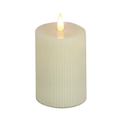 Hot National Tree Company 3 in. by 7 in. HGTV Home Collection Flameless Georgetown Pillar Candle, Ivory