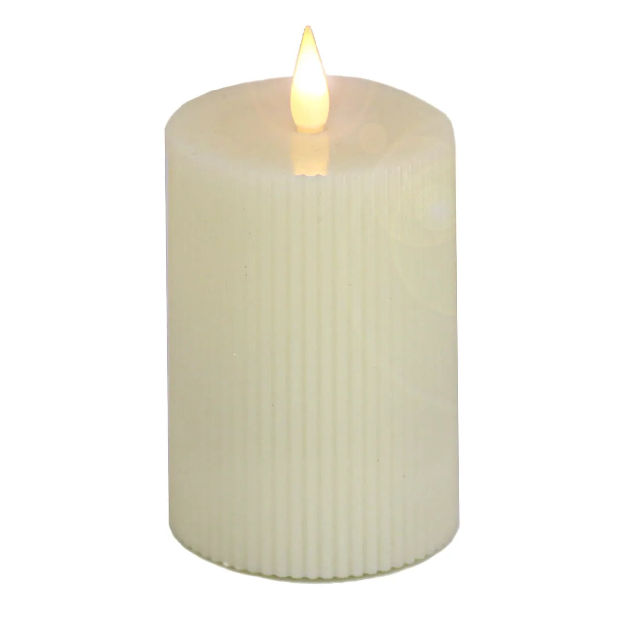 Clearance National Tree Company 4 in. by 10 in. HGTV Home Collection Flameless Georgetown Pillar Candle, Ivory