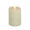 Outlet National Tree Company 3 in. by 5 in. HGTV Home Collection Flameless Georgetown Pillar Candle, Ivory
