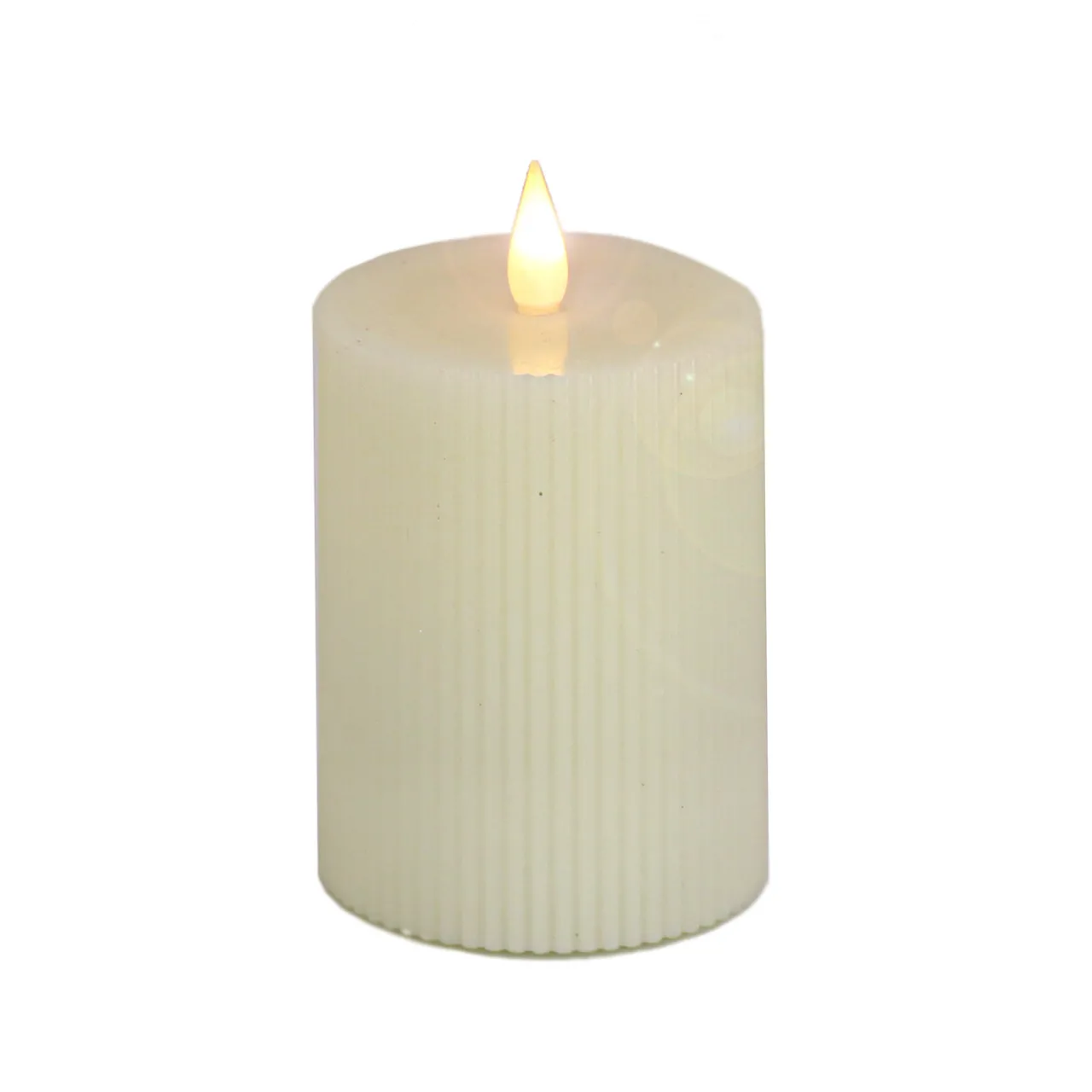 Outlet National Tree Company 3 in. by 5 in. HGTV Home Collection Flameless Georgetown Pillar Candle, Ivory