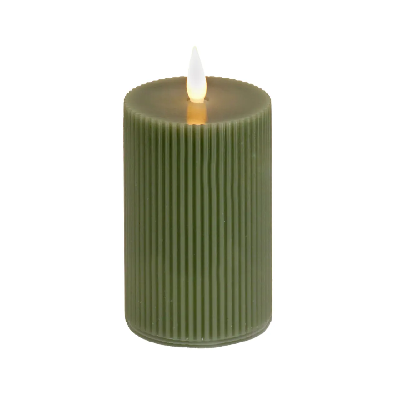 Sale National Tree Company 3 in. by 9 in. HGTV Home Collection Flameless Georgetown Pillar Candle, Dk Green