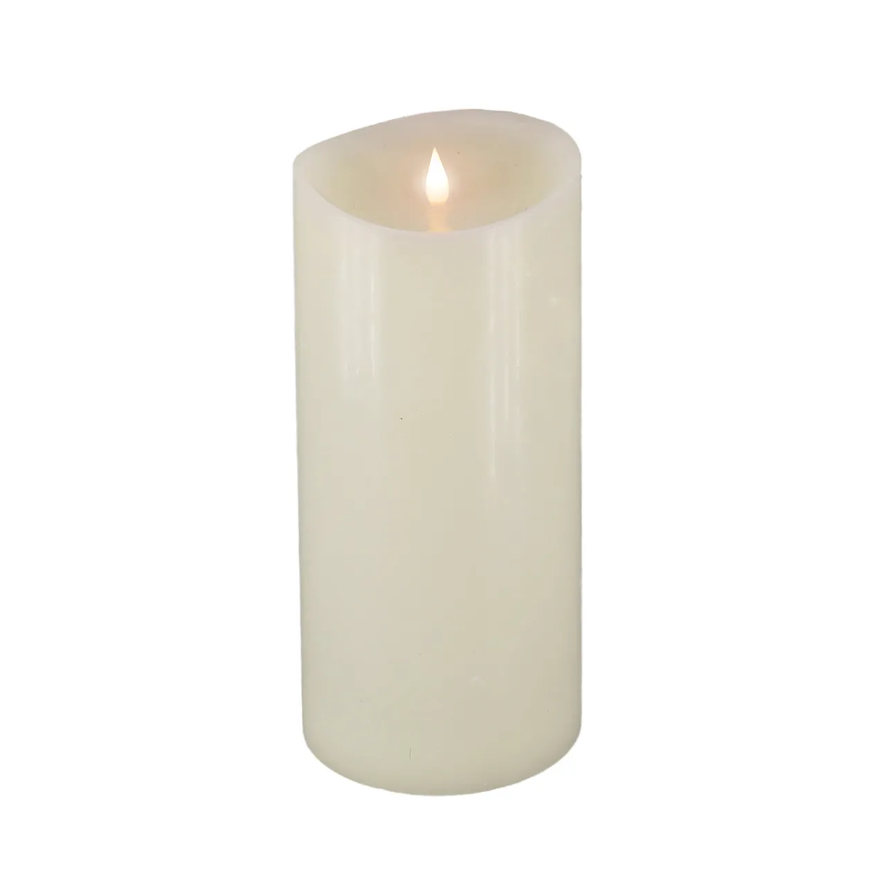 Outlet National Tree Company 5 in. by 11 in. HGTV Home Collection Flameless Heritage Pillar Candle, Ivory