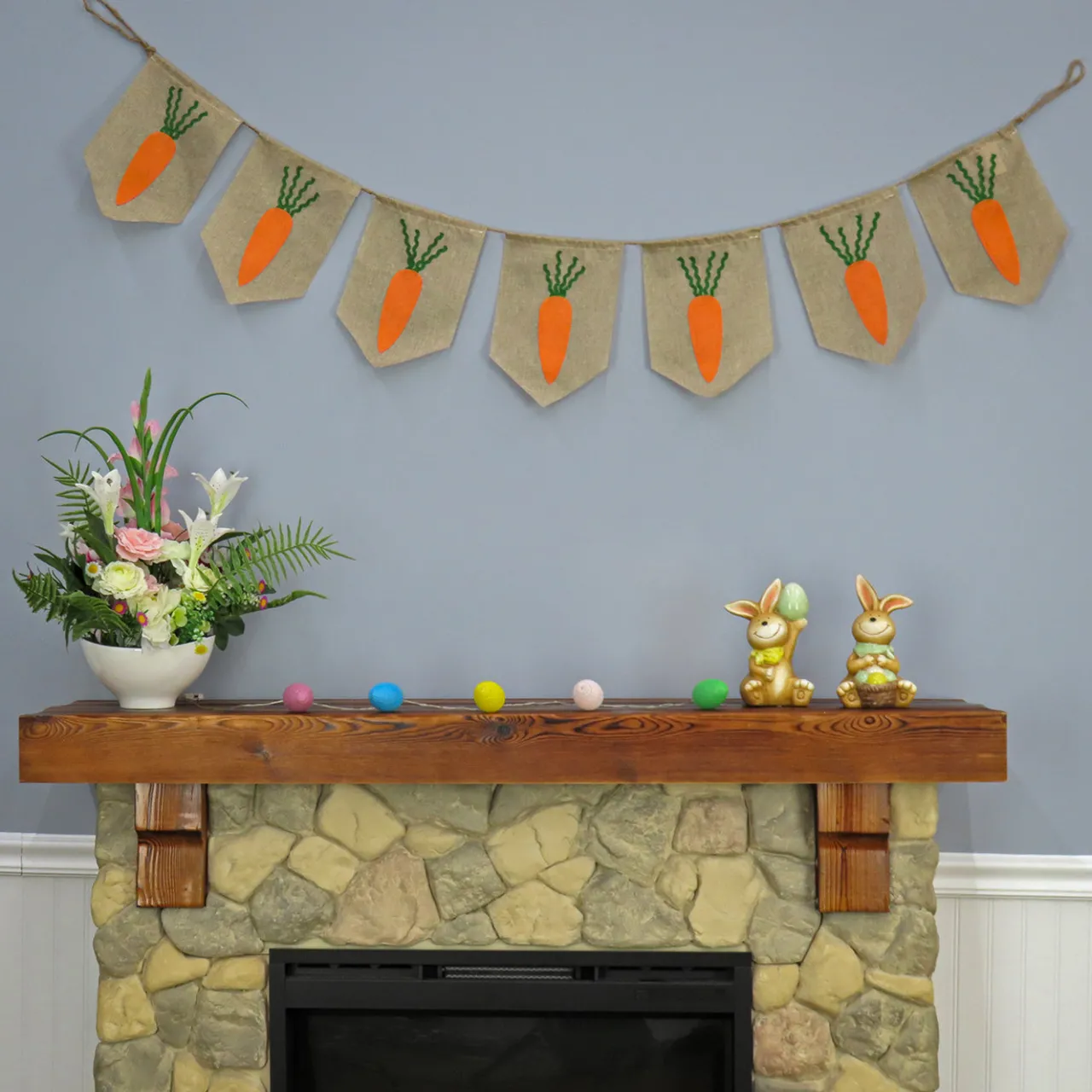 Online National Tree Company 70 in. Carrots Hanging Easter Banner Decoration