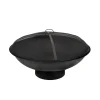 New National Tree Company 32 in. Cast Iron Outdoor Fire Pit Bowl with Black Screen Cover