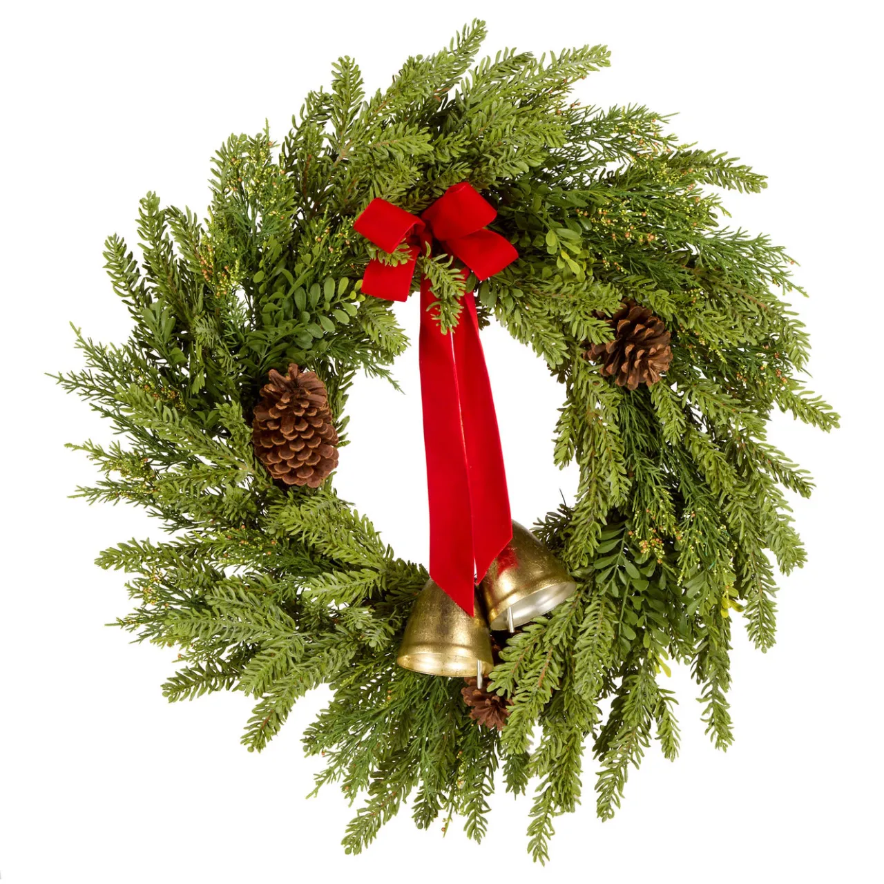 Sale National Tree Company 28 in. Christmas Bells Pine Wreath