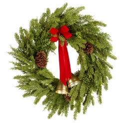 Sale National Tree Company 28 in. Christmas Bells Pine Wreath