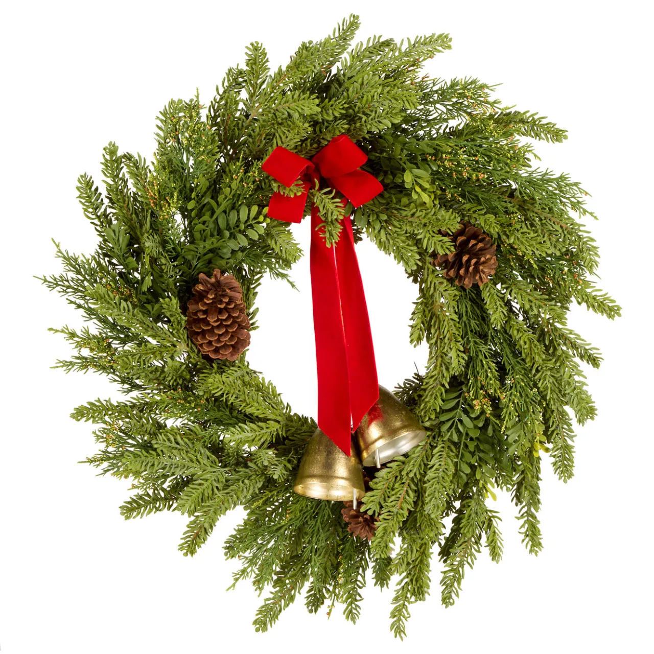 Sale National Tree Company 28 in. Christmas Bells Pine Wreath