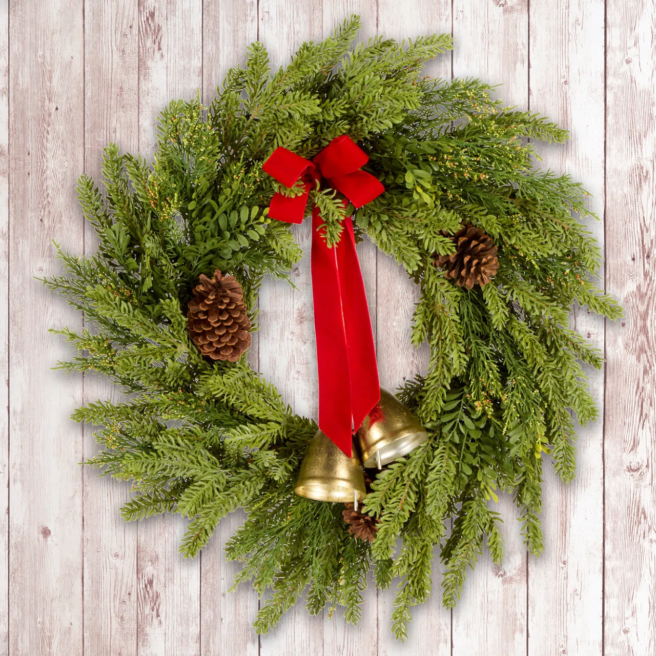 Sale National Tree Company 28 in. Christmas Bells Pine Wreath