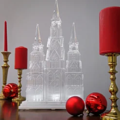 Discount National Tree Company 17 in. Christmas Cathedral Decoration with White LED Lights
