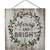 Online National Tree Company 13 in. Christmas Holiday Wall Sign