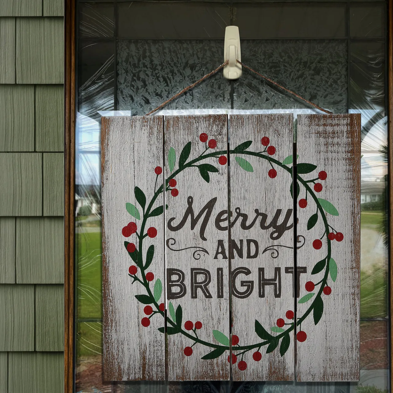 Online National Tree Company 13 in. Christmas Holiday Wall Sign