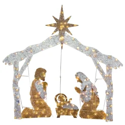Online National Tree Company 55 in. Crystal Splendor Prelit Nativity Set