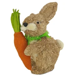 Best National Tree Company 12 in. Cute Easter Bunny Holding Carrot Table Decoration