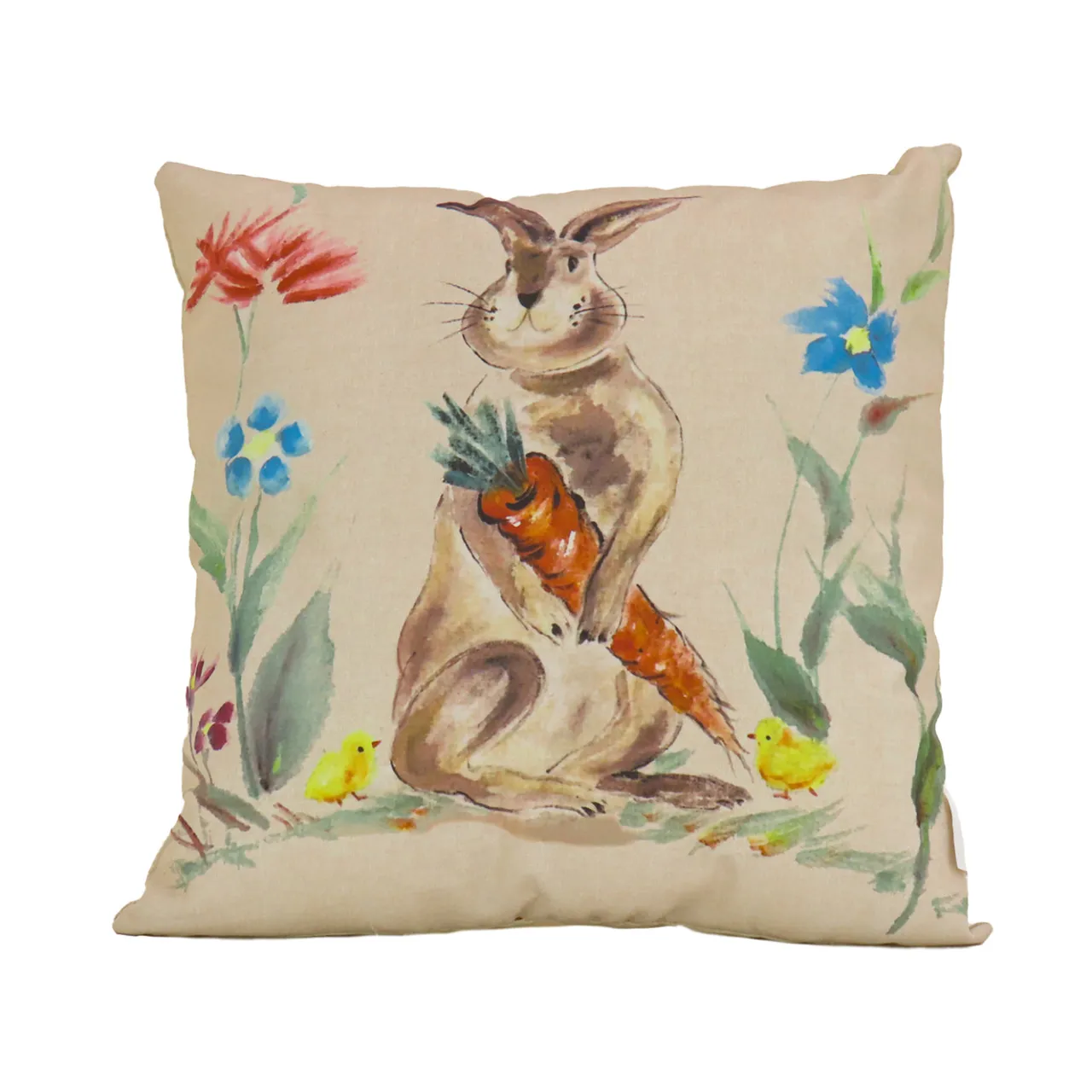 Online National Tree Company 16 in. Easter Bunny with Carrots Decorative Pillow