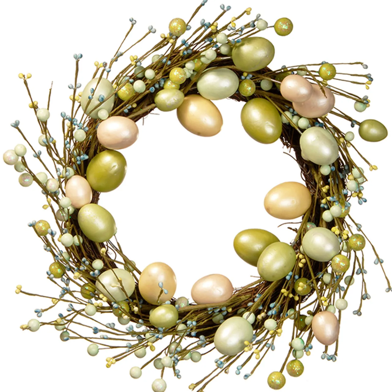 Discount National Tree Company 20 in. Easter Wreath Decorated With Eggs