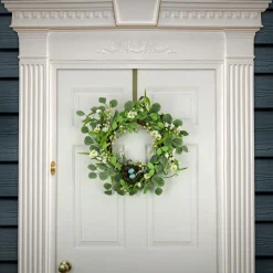 Sale National Tree Company 20 in. Easter Wreath Decorated with Spring Blooms and Pastel Eggs