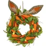 Online National Tree Company 16 in. Easter Wreath Decorated with Carrots and Leafy Greens