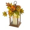 Clearance National Tree Company 14 in. Fall Lantern with Sunflower, Mixed Leaves, Berry, Pumpkin