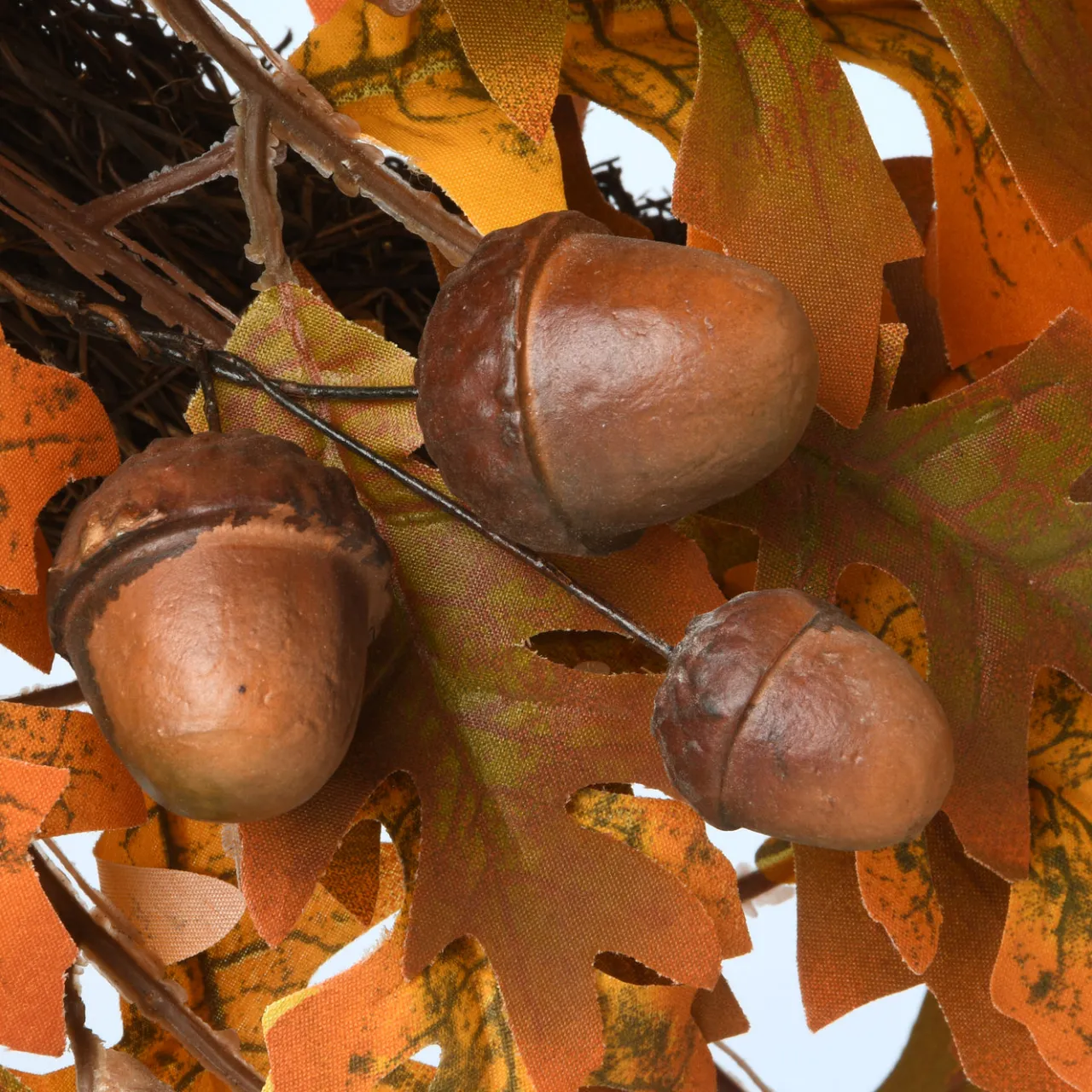 Discount National Tree Company 24 in. Fall Wreath with Acorns, Oak Leaves