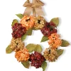 Sale National Tree Company 24 in. Fall Wreath with Hydrangeas, Elm Leaves, Burlap Ribbon