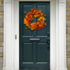 Discount National Tree Company 24 in. Fall Wreath with Maple Leaves