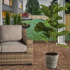 Clearance National Tree Company 43 in. Fiddle Leaf Fig Topiary Tree